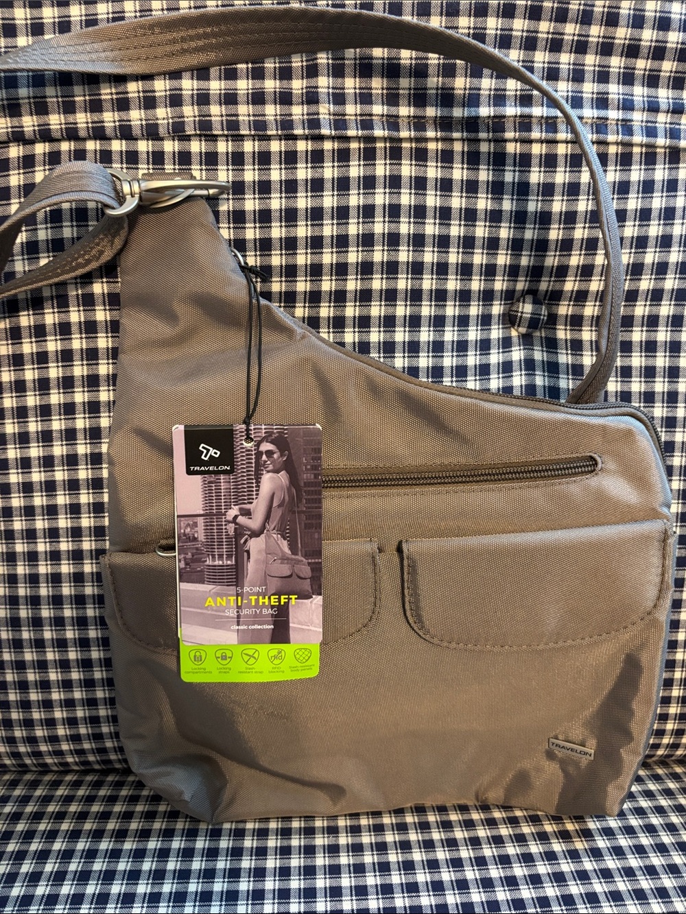 Travelon Anti-Theft Messenger Bag in nutmeg